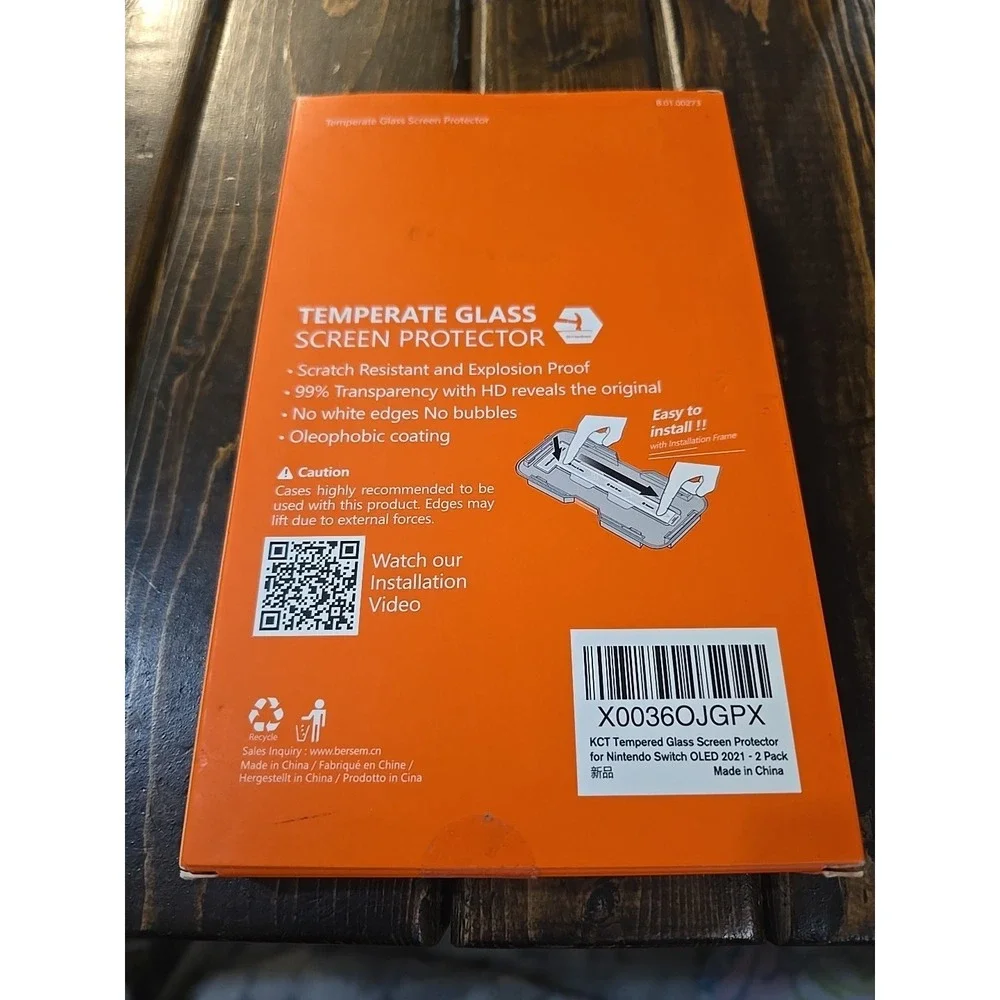 Nintendo Switch OLED 2021‎ KCT EZ Kit Tempered Glass Screen Protector-2 Pack